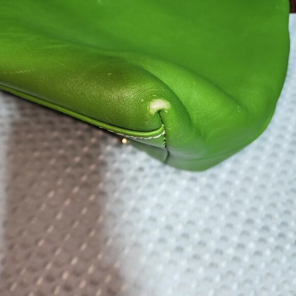 DOONEY BOURKE EUC GREEN LEATHER DILLON DOUBLE POCKET SATCHEL BAG - Picture 6 of 11